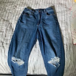American Eagle Distressed Curvy Mom Jean